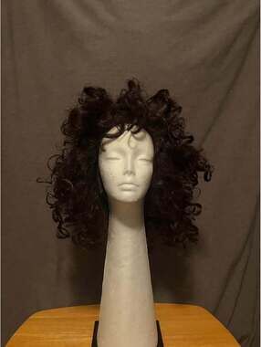 Kanekalon Dark Brown Curly Wig